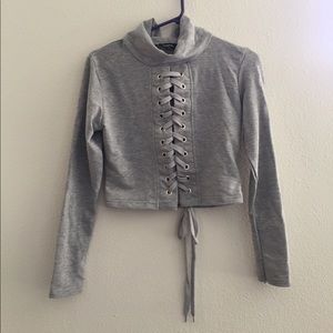 Lace Up Sweater